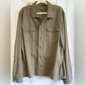 Men's khaki Button-Up shirt/Jacket. XL